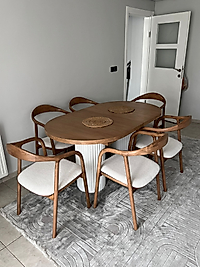 BOHEM MASA TAKIM 90*160 AHŞAP YILAN SANDALYE