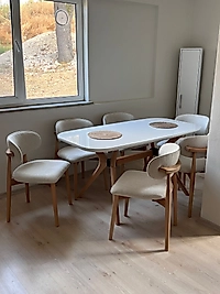 VALENTİNO MASA TAKIM 80*130 AÇILIR AHŞAP POLO SANDALYE