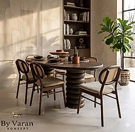DOĞAL IHLAMUR OVAL MASA TAKIM 90*200 AHŞAP MİAMİ SANDALYE