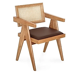 Hasırlı Luna Kollu Sandalyesi