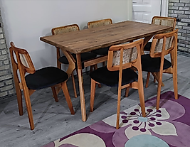 Buket Kütük Masa Takımı - Hazeran Zigon Sandalye