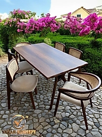 BAROK MASA TAKIM - AHŞAP HAZERAN SANDALYE