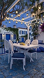 ALACATI MASA TAKIM 80*130 AHŞAP MADALYON SANDALYE