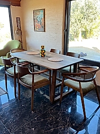 CEVİZ MASA TAKIM 90*180 - ASTRA SANDALYE