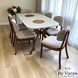 VALENTİNO MASA TAKIM 90*160 AHŞAP LONDRA SANDALYE