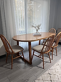 PAPATYA OVAL MASA - AMERİKAN SANDALYE