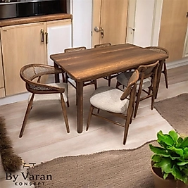 BAROK MASA TAKIM 90X160 AHŞAP GAZEL-ZİON SANDALYE