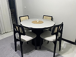 GİRNE MASA TAKIM - AHŞAP ZİON SANDALYE