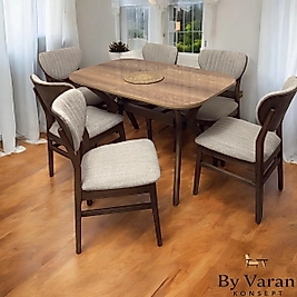 VALANTİNO MASA TAKIM 80*130 AÇILIR AHŞAP ELMA SANDALYE