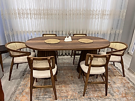 BOHEM MASA TAKIM - AHŞAP HAZERAN SANDALYE