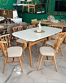 VALENTİNO MASA TAKIM -AHŞA DAMLA SANDALYE