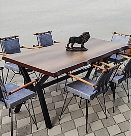 Mdf Kütük Masa Takımı - Penyez Sandalye