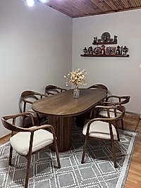 BOHEM MASA TAKIM - AHŞAP YILAN SANDALYE