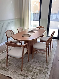 PERA MASA TAKIM 90*200 AHŞAP YILAN-MİAMİ SANDALYE