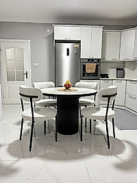 BLACK AND WHİTE MASA TAKIM - VERA SANDALYE