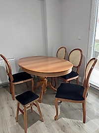 BABA AYAK MASA 100 LÜK - AHŞAP MADALYON SANDALYE