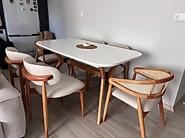 VALENTİNO MASA TAKIM AHŞAP SANDALYE