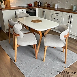 BİRSEN MASA TAKIM 80*130 AÇILIR AHŞAP POLO SANDALYE