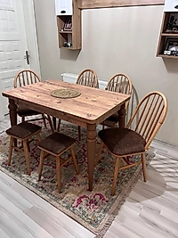 YAKAMOZ MASA TAKIM - AHŞAP ADA SANDALYE