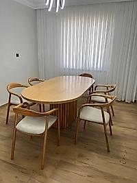 PAPATYA OVAL MASA TAKIMI - YILAN SANDALYE