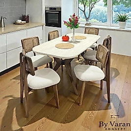 VALENTİNO 80*130 MASA TAKIM - HASIRLI ZİON SANDALYE