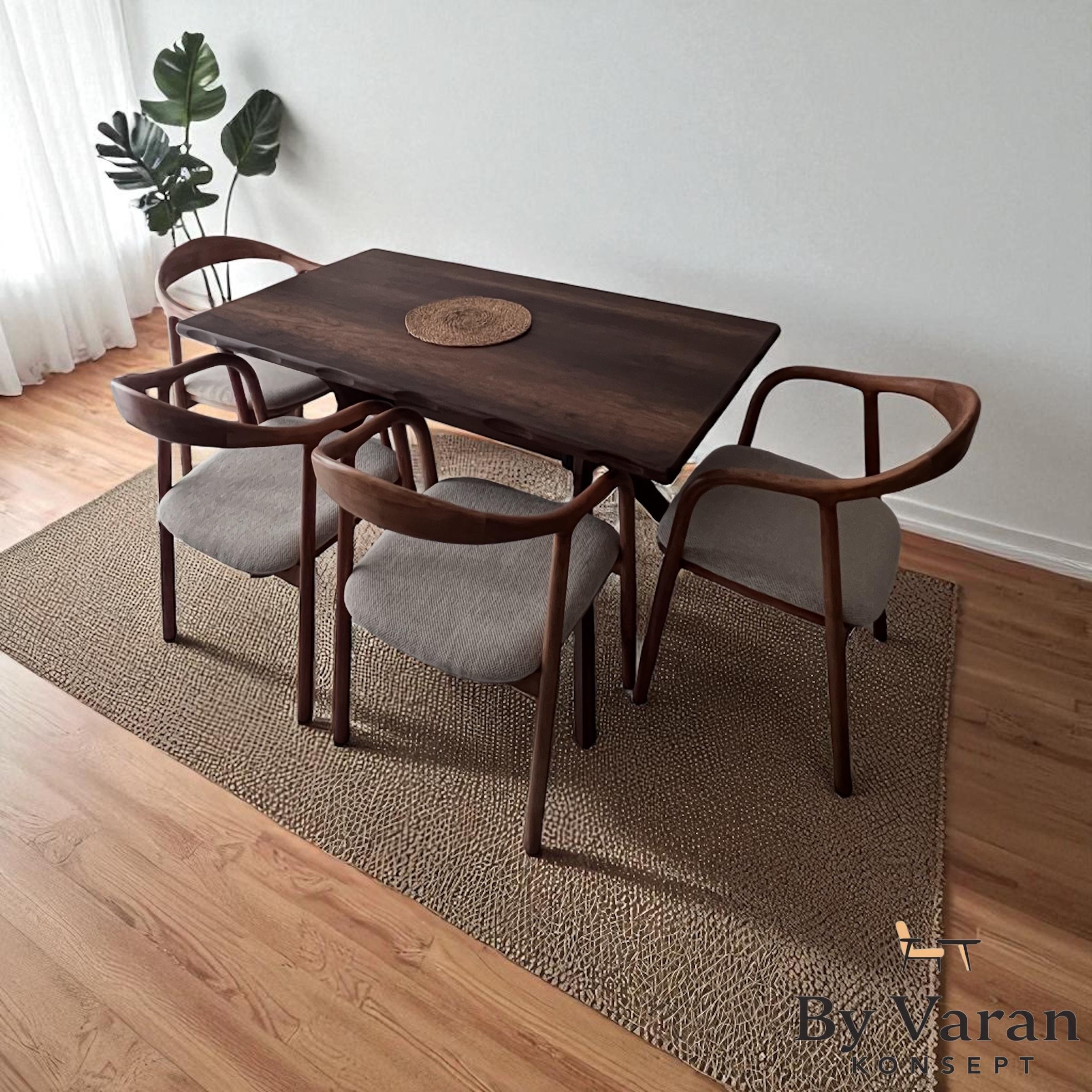 BAROK MASA TAKIM 80*140 AHŞAP YILAN SANDALYE