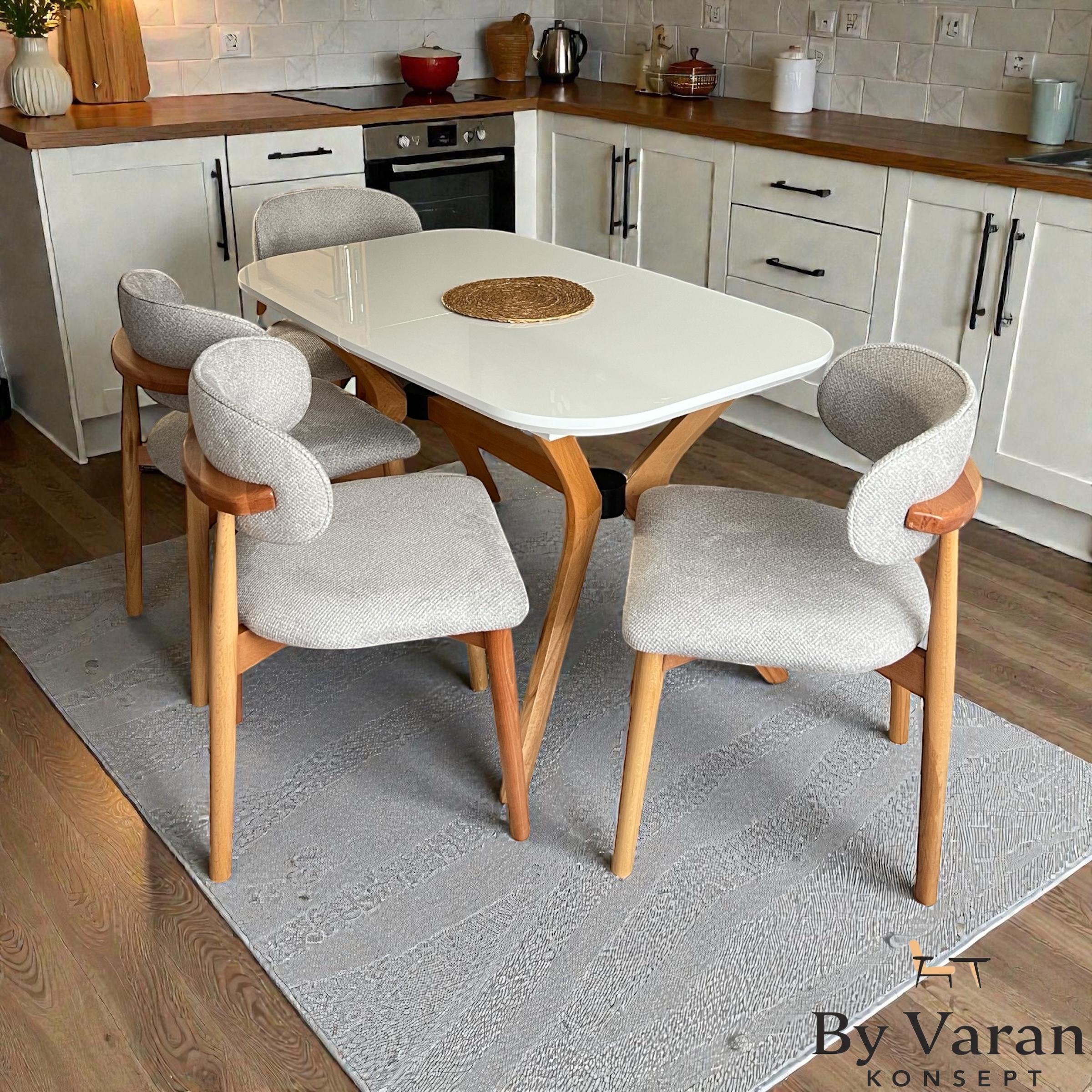 BİRSEN MASA TAKIM 80*130 AÇILIR AHŞAP POLO SANDALYE