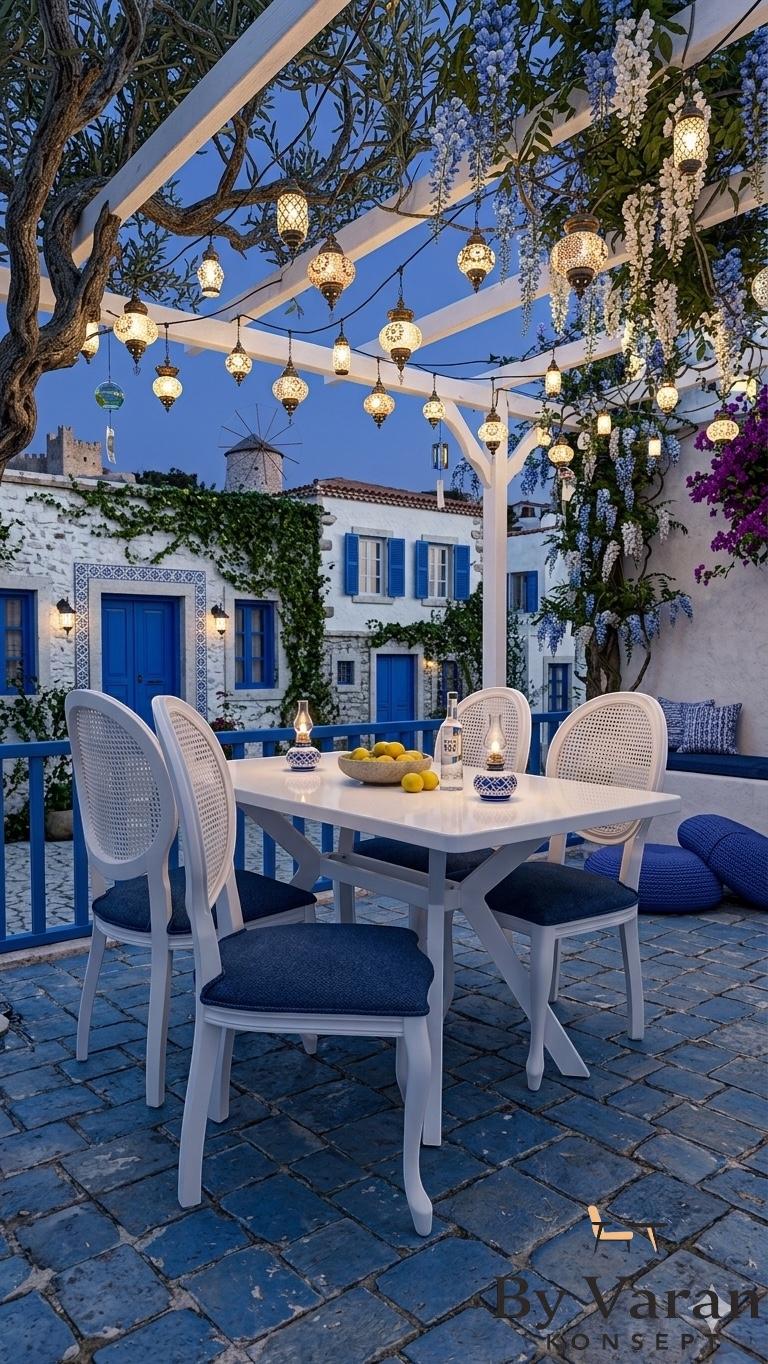 ALACATI MASA TAKIM 80*130 AHŞAP MADALYON SANDALYE