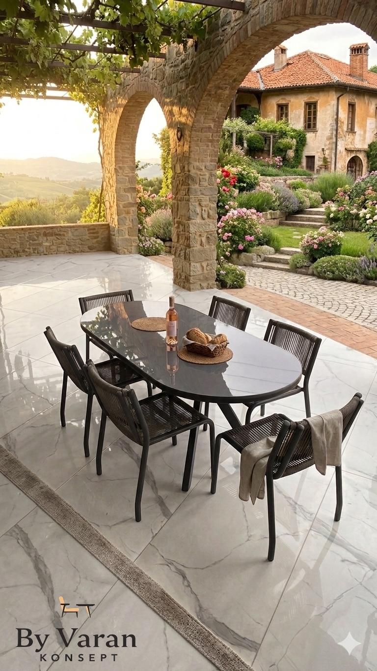EDREMİT BALKON MASA TAKIM 90*200 BORDA SANDALYE